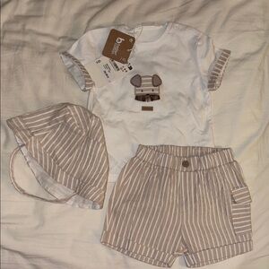 Mayoral Brown Striped Matching Set